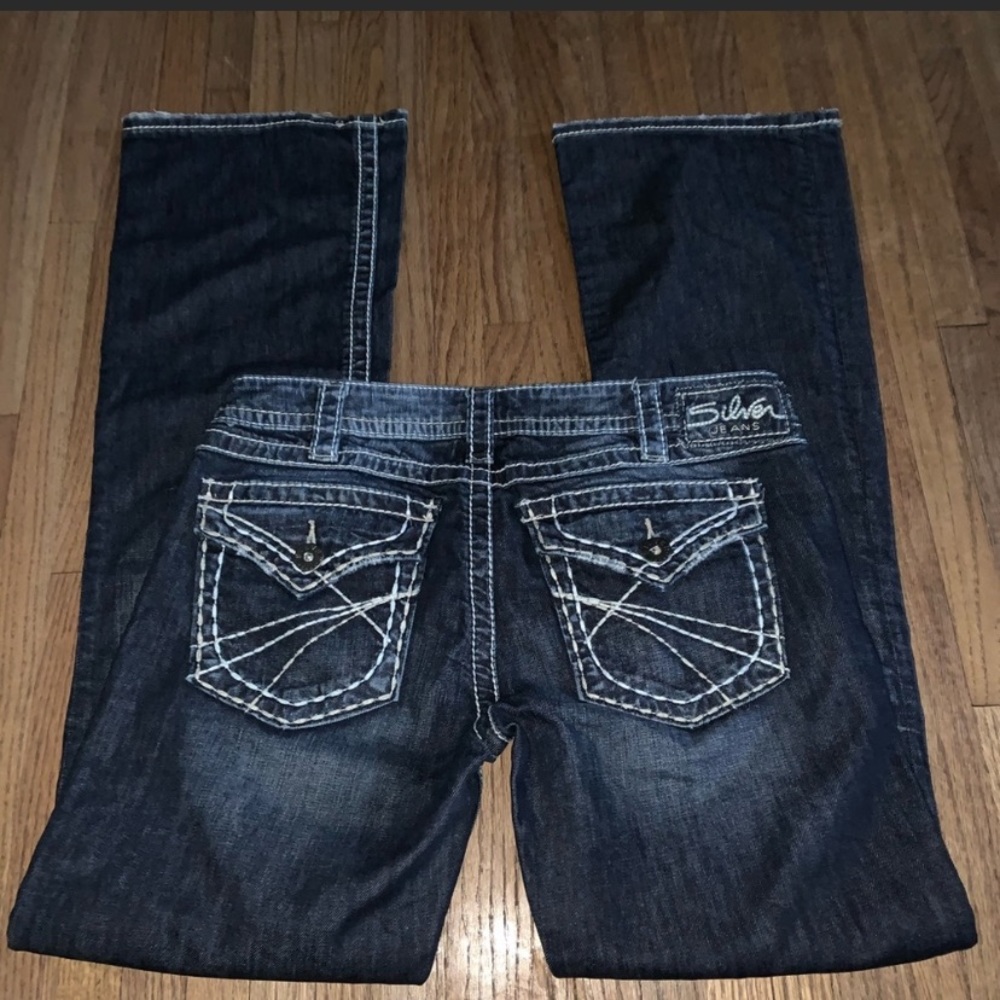 Silver bootcut jeans 🖤